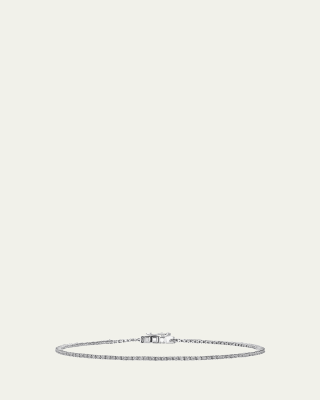 Skinny Diamond Tennis Bracelet, 6"L
